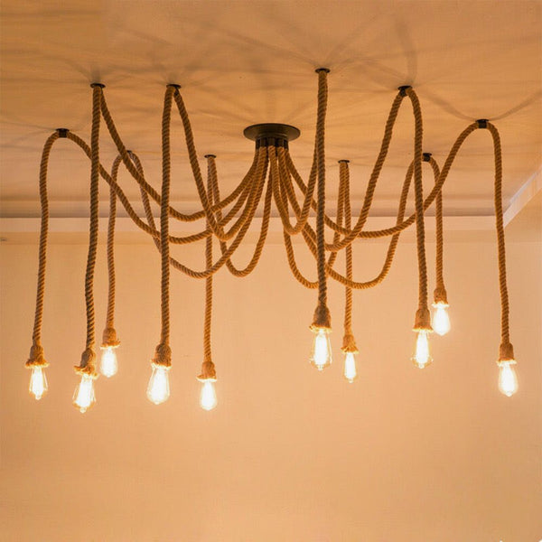 Lustre araignée corde