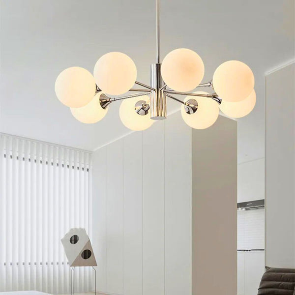 Lustre blanc boule led