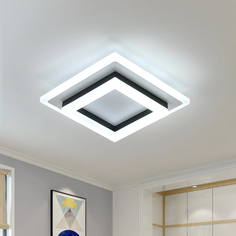Lustre led métal blanc