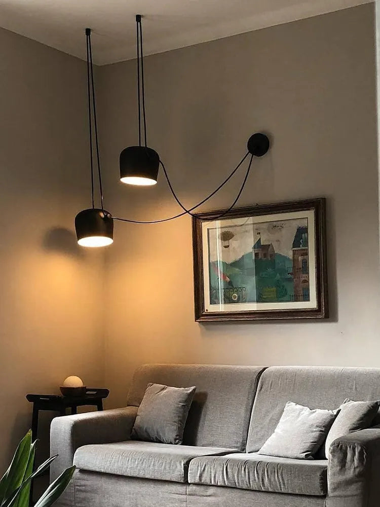 Lustre moderne industriel noir