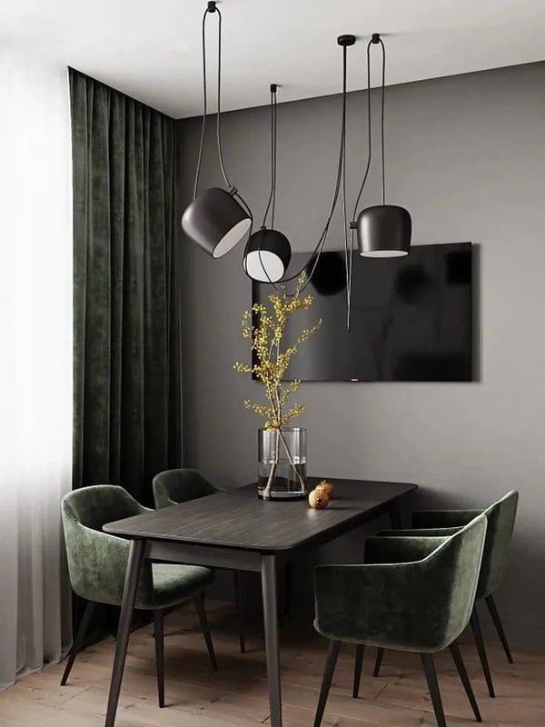 Lustre moderne industriel noir