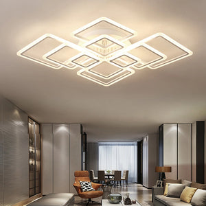 Lustre blanc led pour salon