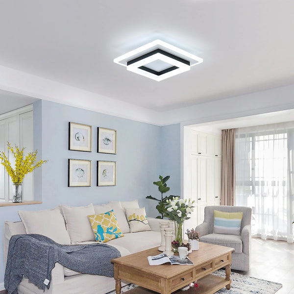 Lustre led métal blanc