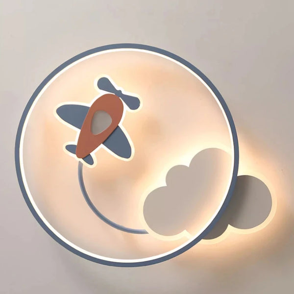 Lustre nuage avion enfant