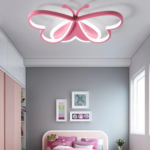 Lustre chambre fille led rose