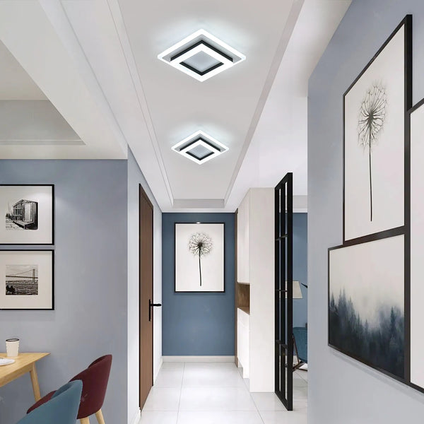 Lustre led métal blanc