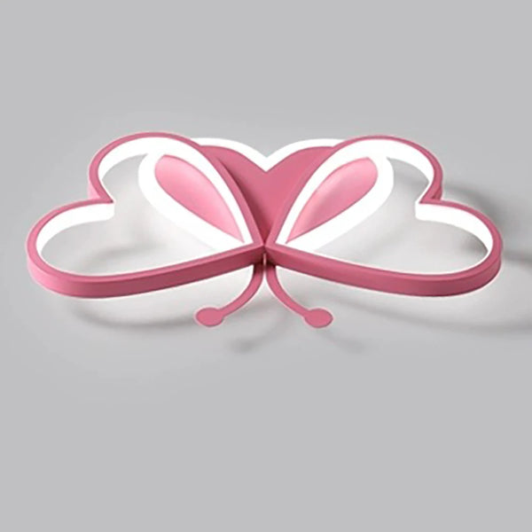 Lustre chambre fille led rose