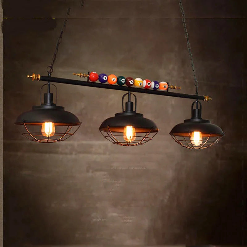 Lustre billard vintage 2 lampes