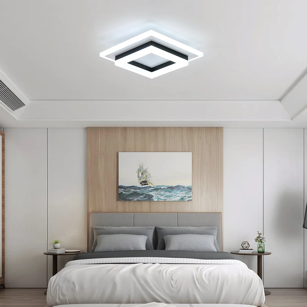 Lustre led métal blanc