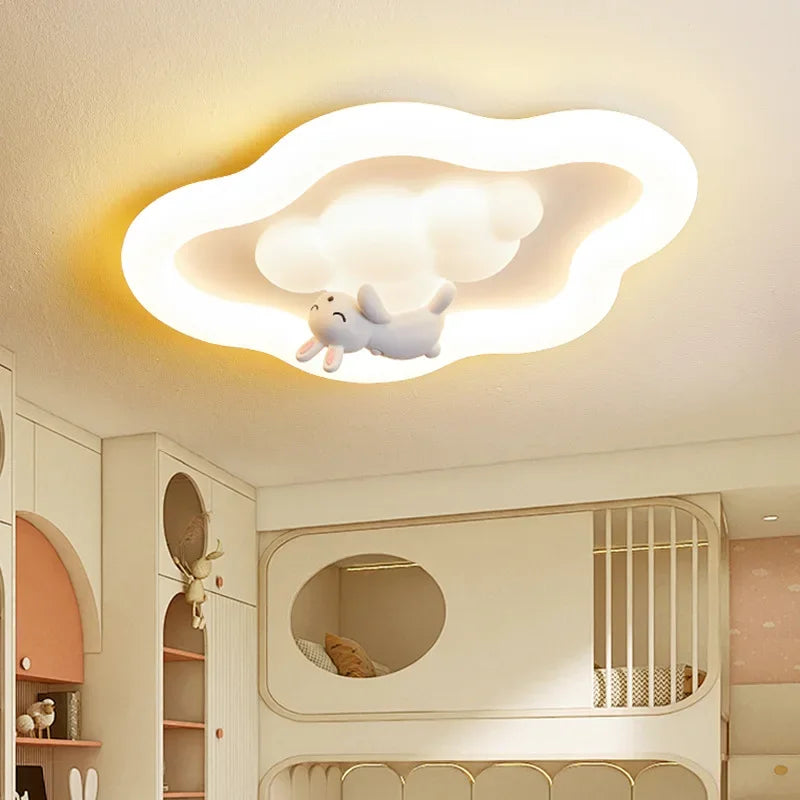 Lustre nuage bébé avec doudou