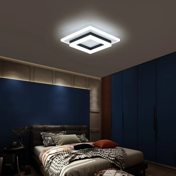 Lustre led métal blanc