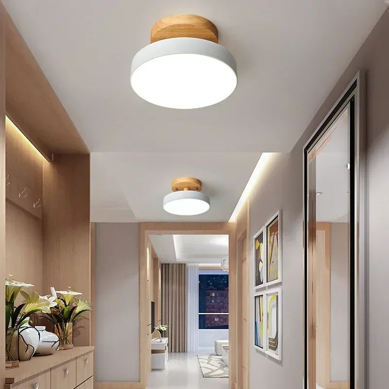 Lustre led bois design minimaliste