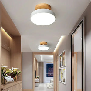 Lustre led bois design minimaliste