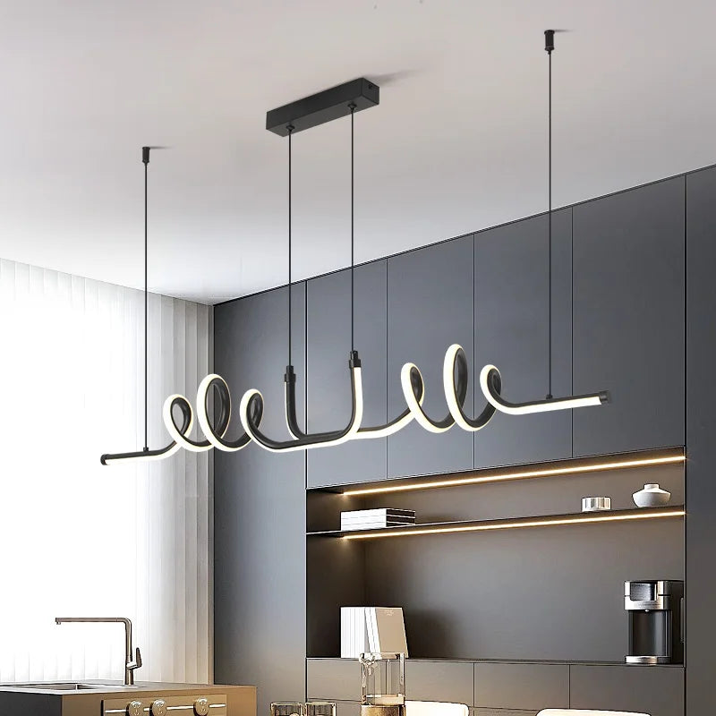Lustre cuisine original led en aluminium