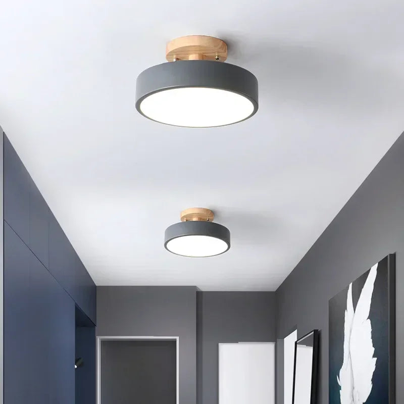 Lustre led bois design minimaliste