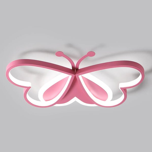 Lustre chambre fille led rose