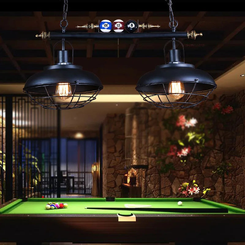 Lustre billard vintage 2 lampes