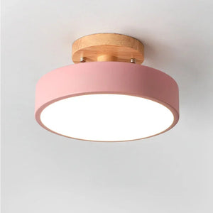 Lustre led bois design minimaliste