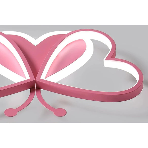 Lustre chambre fille led rose
