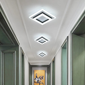 Lustre led métal blanc