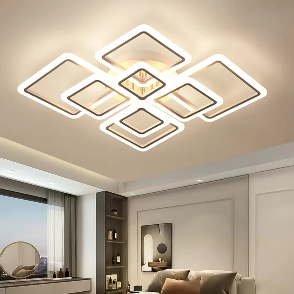 Lustre blanc led pour salon