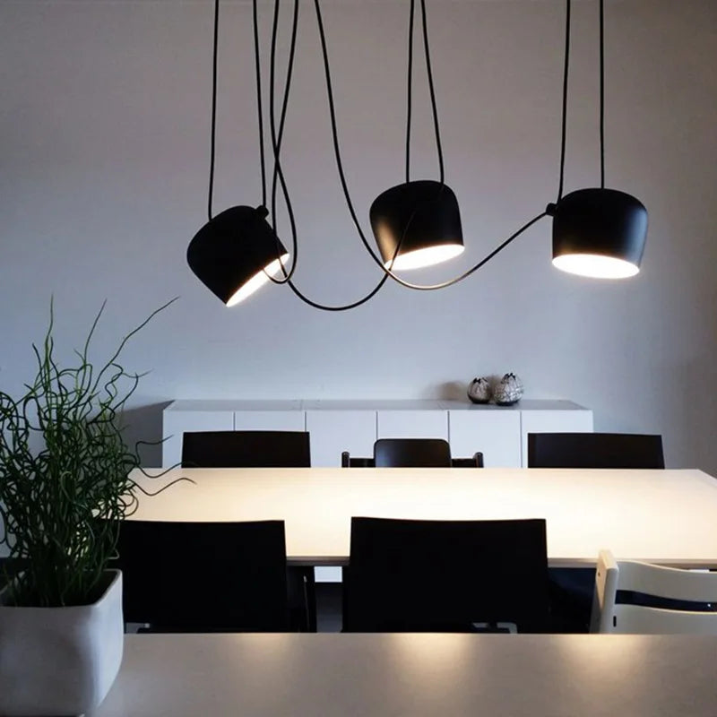 Lustre moderne industriel noir