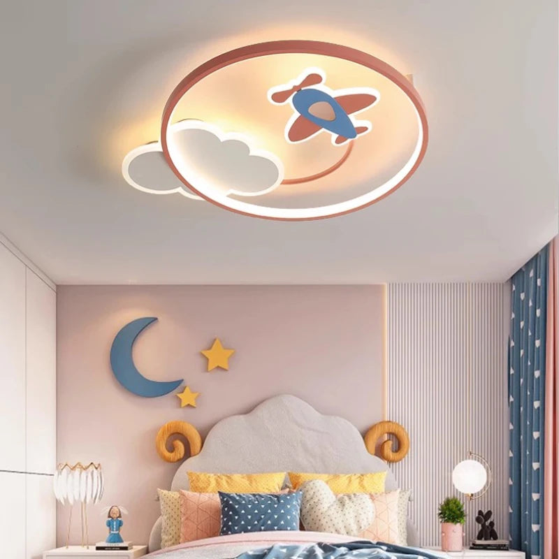 Lustre nuage avion enfant